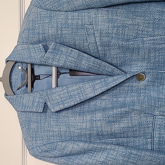 🔥Talbots Blazer Blue Tweed Jacket Women Size 10 NWT linen cotton blend - Picture 12 of 17